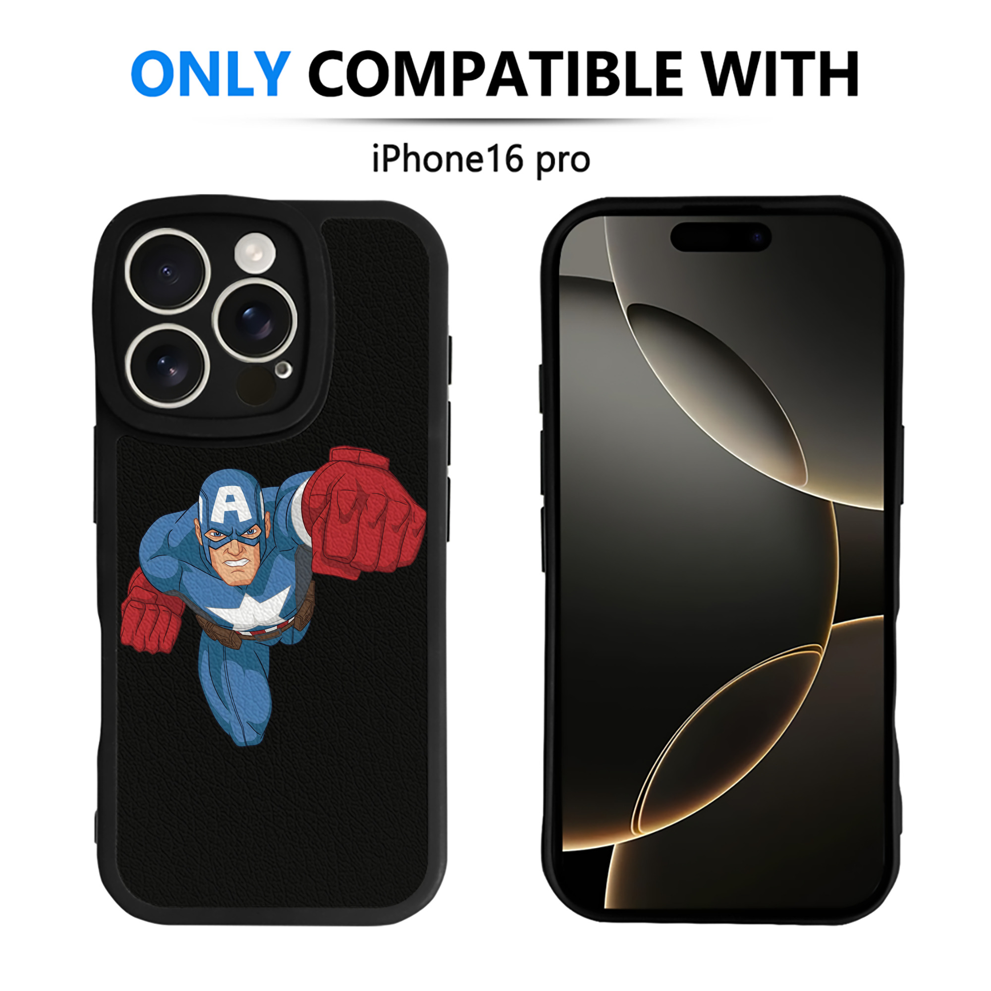 （画像用） アベンジャーズ The Avengers 【iPhone 16シリーズ対応】シリコンスマホケース（レザー調） 材質：シリコン